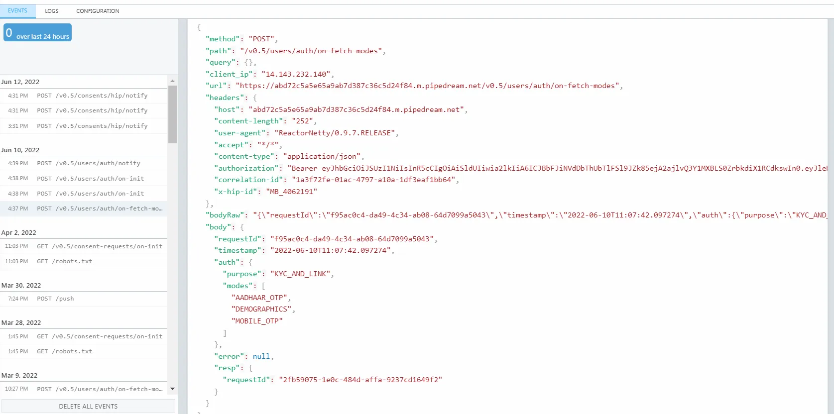 API testing example