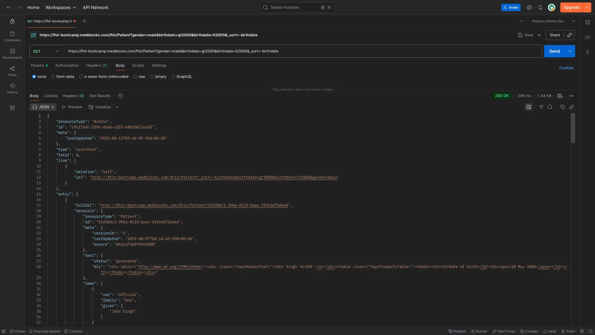 Search Patient Exercise Solution Step 2