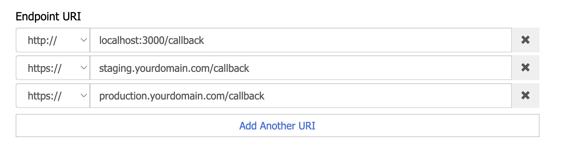 Configure Endpoint URIs