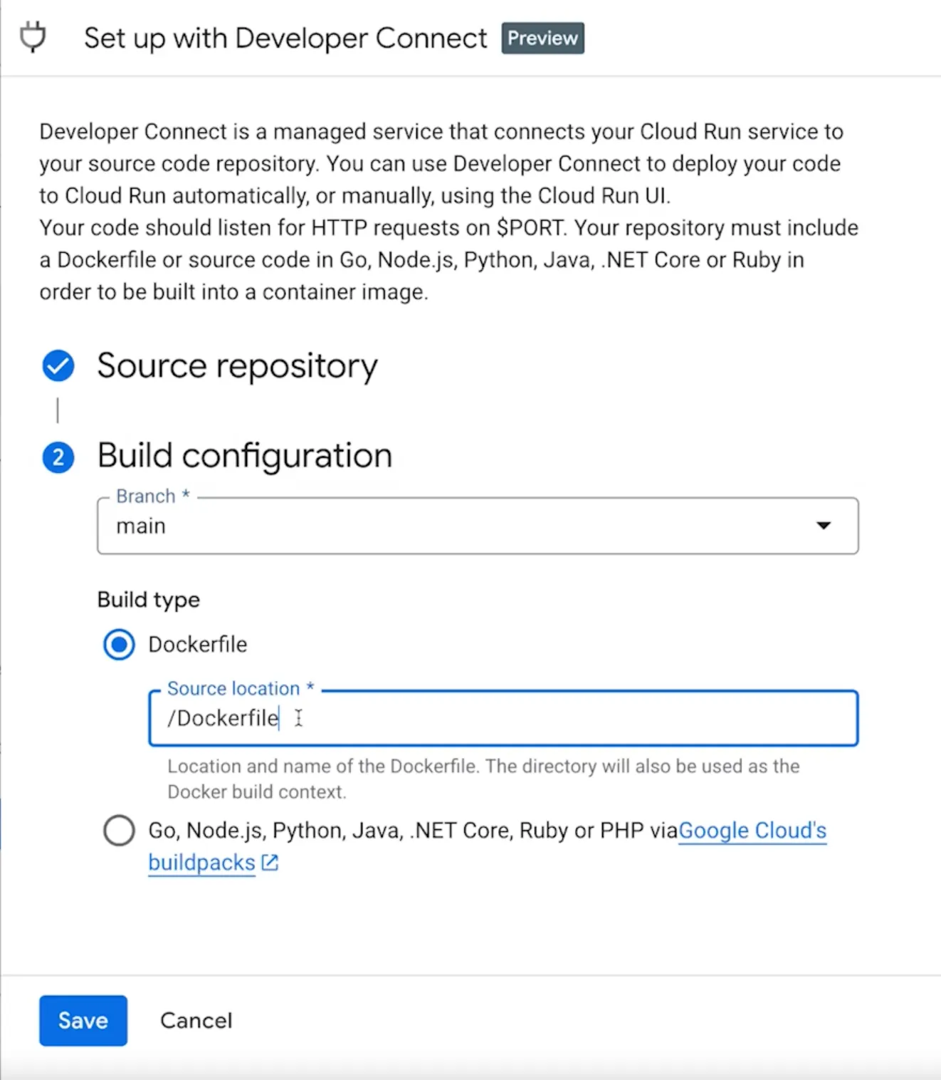 dev connect set up