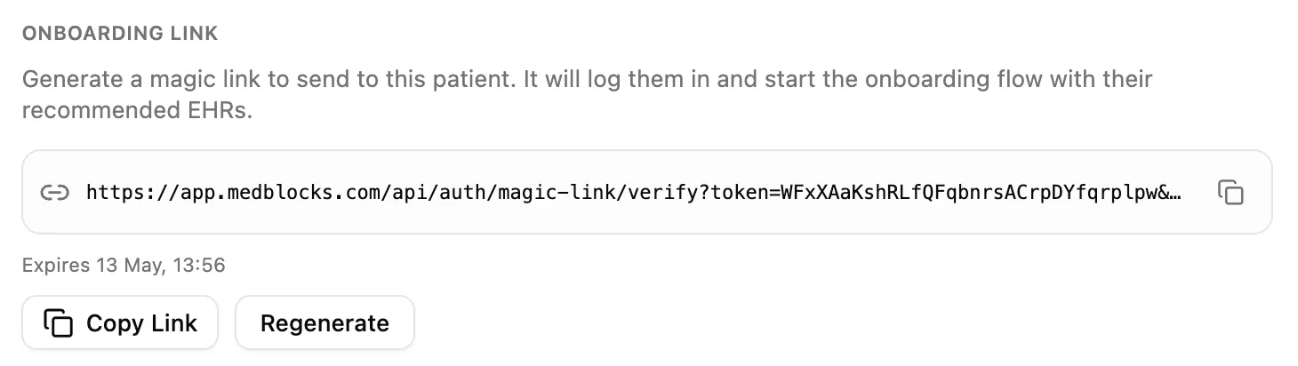 generate magic link